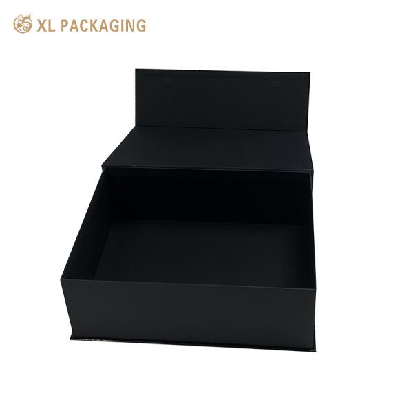 Luxury Embossed Golf Magnetic Box | White Logo on Black Gloss | Optional Foldable Flat Pack Design