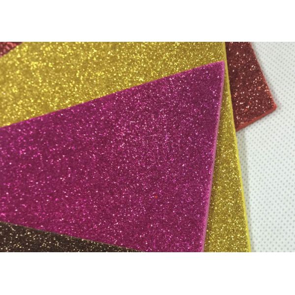 1mm Thickness Adhesive Glitter Foam Sheets , Anti - Slip Sticky Back Glitter Foam Sheets