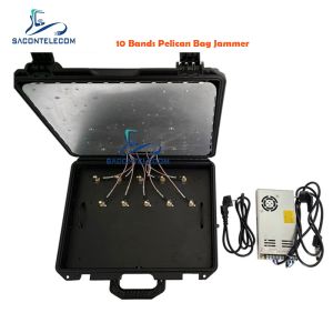 10 Bands 90W Output Power 5G Blocking Luggage Jammer with Adjustable Frequency