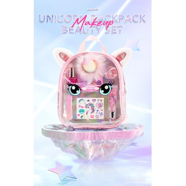 Pink Furry Plastic Pretend Makeup Set