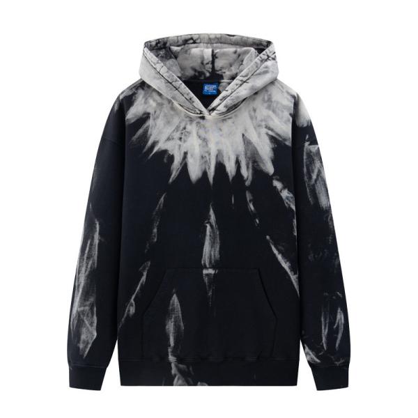 Camisola de algodão pesado com capuz 3D Impressão Puff Inverno Graffiti Gradiente Pullover Homens Mulheres