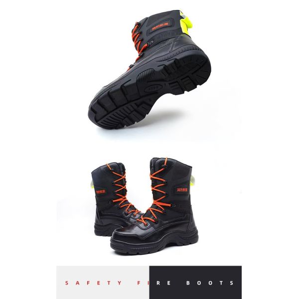 Waterproof Firefighter Rescue Boots Anti Puncture Oil Resistant Safety Boots