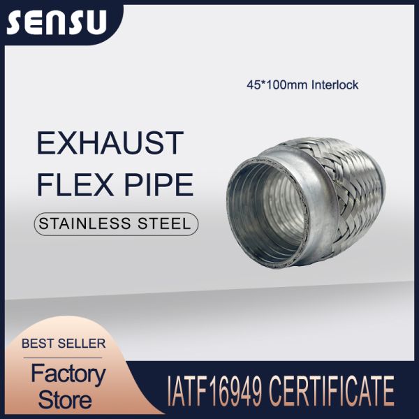 45X100mm Inside Interlock Exhaust Flexible Pipe SS201 202 304