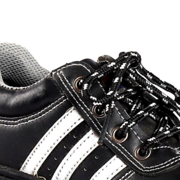 Shengjie Metal Eyelet Embossed Cow Leather Upper Lace up Punture Oil Resistance Black White Safety Shoes