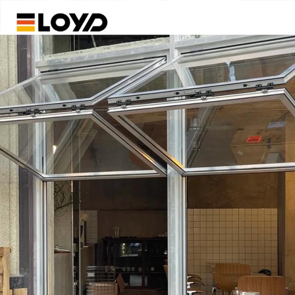 Heavy-Duty Aluminum Folding Window with 5+18A+5mm Tempered Glass