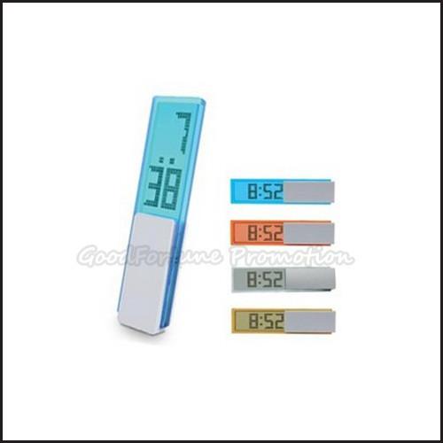Hot Sale high quanlity Promotional printed logo coloured fold LCD portable travel clock