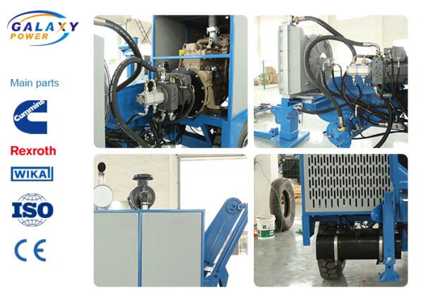 2.5km/H Electrical Cable Pulling Equipment , 4800kg Hydraulic Cable Puller