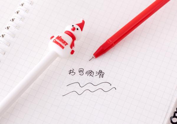 Christmas Creative Gel Ink Pen 0.5mm Santa Claus Snowman Tree Black Gel Ink Pen