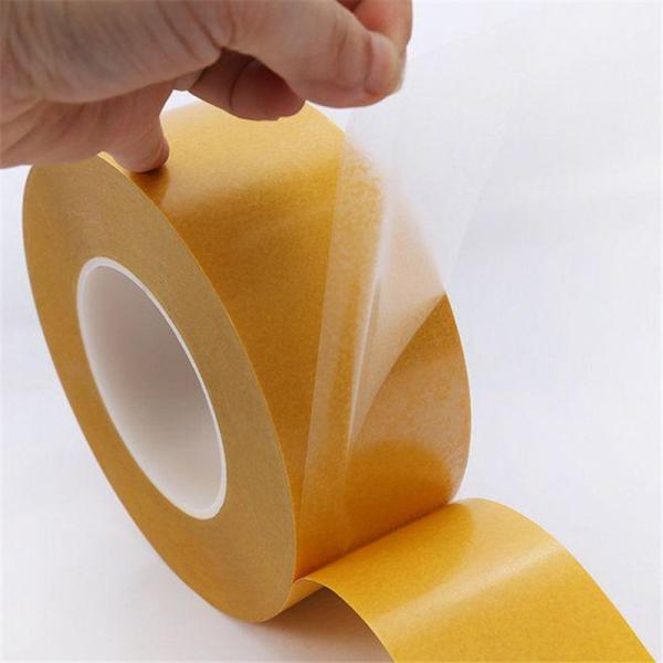 PET Hot Melt Adhesive Tape Yellow /  White Double Sided For Knife Required Tearing