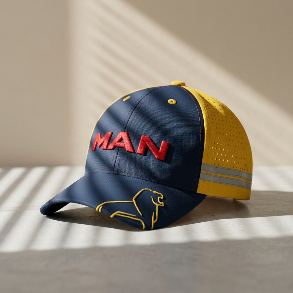 Raised Logo Embroidery Baseball Cap 3D Puff Dimensional Design Custom Thread Artwork Cap