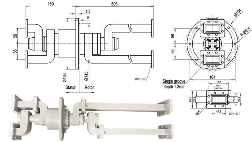 Broadband Waveguide Rotary Joint for Medical Imaging Equipment, Radar and Satellite Communication with Long Lifetime