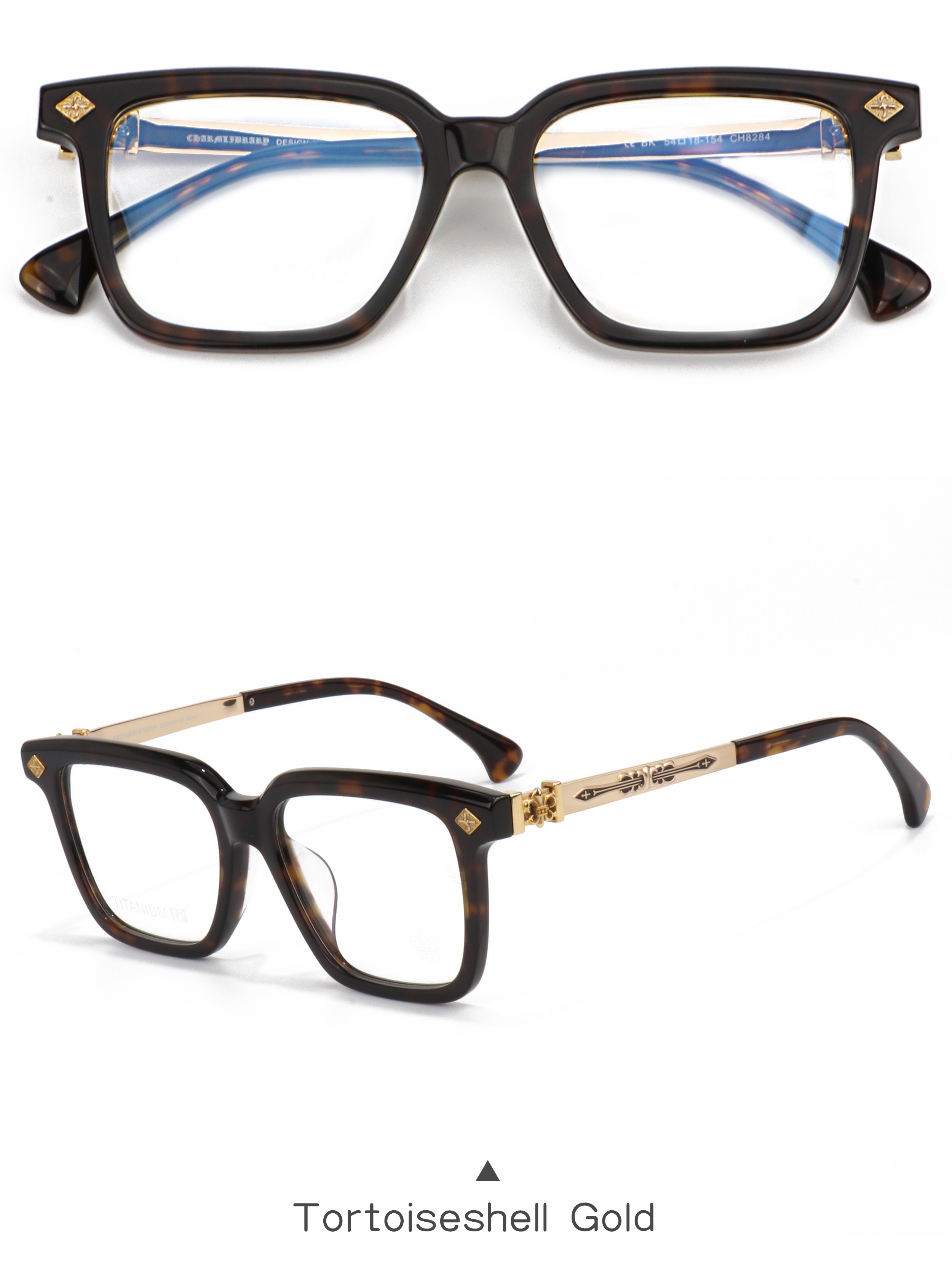 Y2k China Classic Style Spec Retro Transparent Grey Brown Optical Prescription Multifocal Luxury Brand Designer Glasses Frames