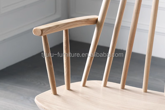 Personalización silla de comedor de tejido de reposabrazos de madera moderna para la mayor cantidad en restaurantes y hoteles