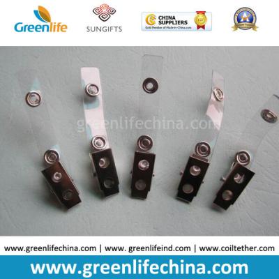 Bulldog Strap Clip Metal Clip w/Two Holes Type and Vinyl Strap Combo Office ID Badge Accessories