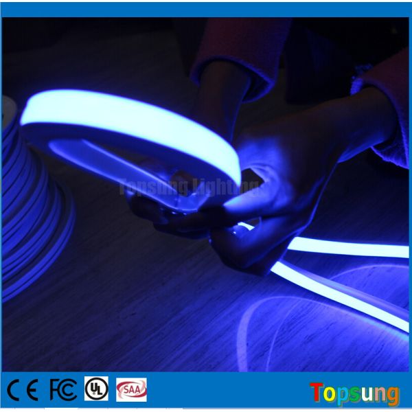12v bleu Vue supérieure Plate 16x16mm néonflex Carré LED néon tube flexible bleu SMD corde bande de néon ruban de décoration