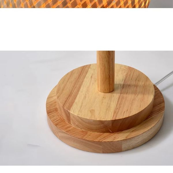 Bedroom Bedside Lamp Tea Room Japanese E27 Weave Bamboo Floor Lamp(WH-MFL-216)