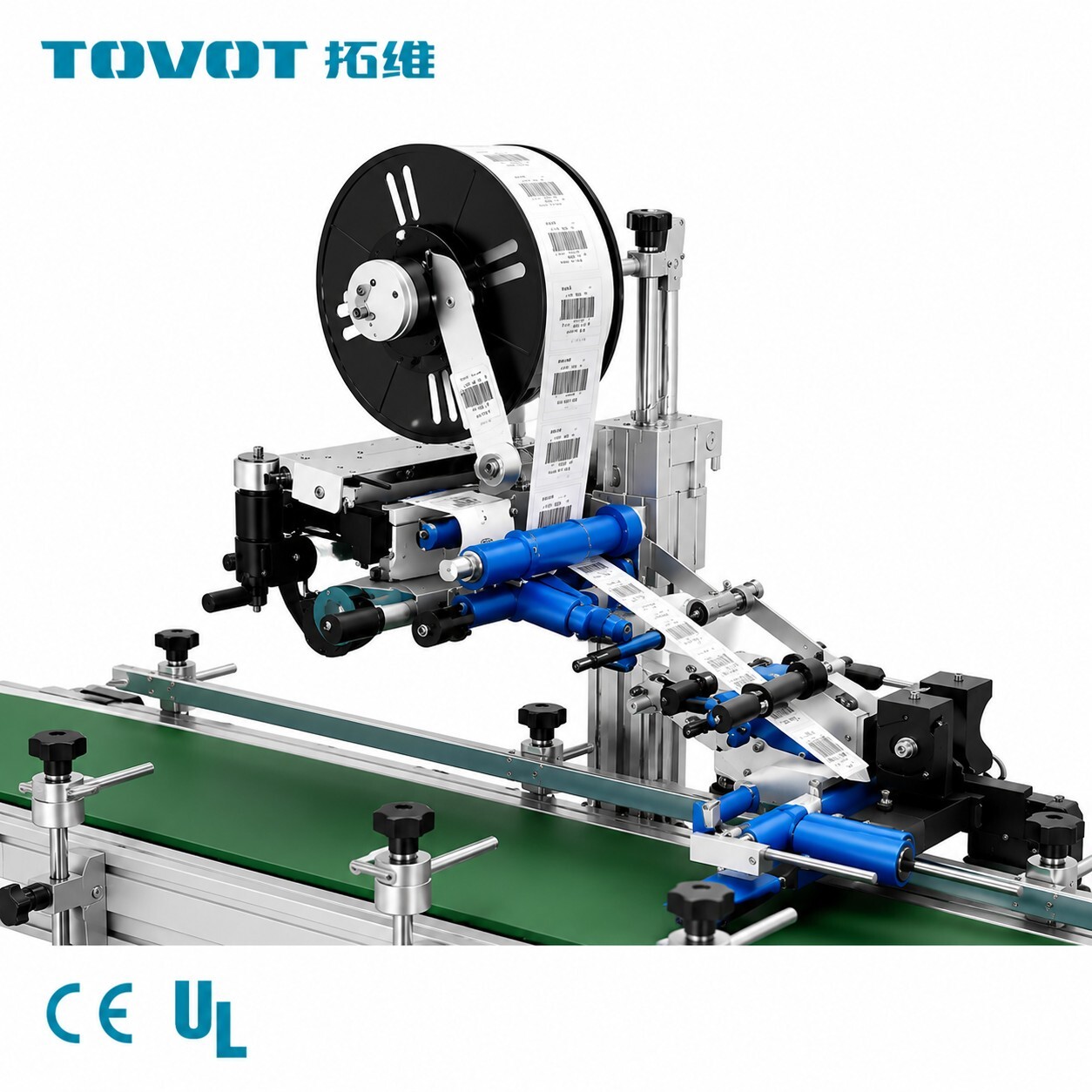 High Accuracy Automatic Flat Labeling Machine 30–100 Pcs/Min For Industrial Packaging