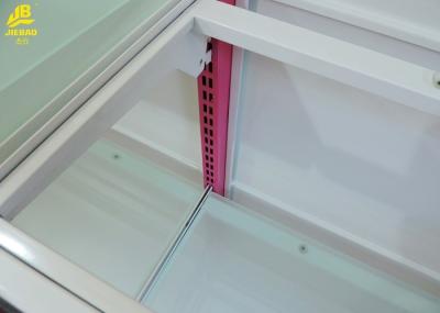 Glass Shelf Brackets Pharmacy Shelving 8MM Thickness Glass Steel Materials 0.9M Long