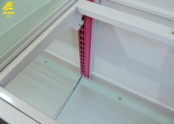 Glass Shelf Brackets Pharmacy Shelving 8MM Thickness Glass Steel Materials 0.9M Long