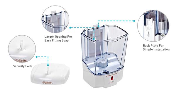 OEM automatic wall mounted touchless sensor plastic liquid soap water dispenser hand wash dispenser