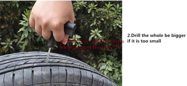 2017 New Car Tire Repair Tool Kit For Tubeless Emergency Tyre Fast Puncture Plug Repair Block Air Leaking For Car Truck