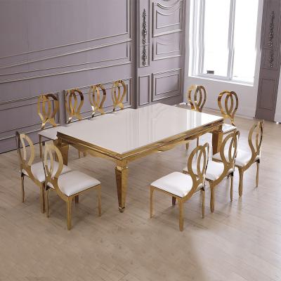 Mesa de jantar de mármore luxuosa moderna 12 Seat 96x48x30inch de 20 - de 40mm