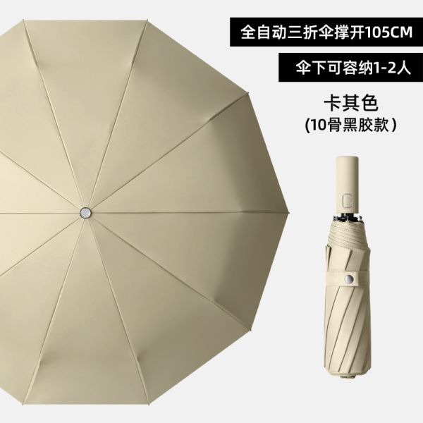 Ring Buckle Handle Umbrella Sun Rain Parasol Vinyl Anti UV Camping Auto Umbrella Adults
