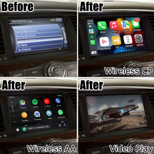 Infiniti QX80 QX56 Z62 беспроводной автомобильный мультимедийный интерфейс для Android и Android IT08