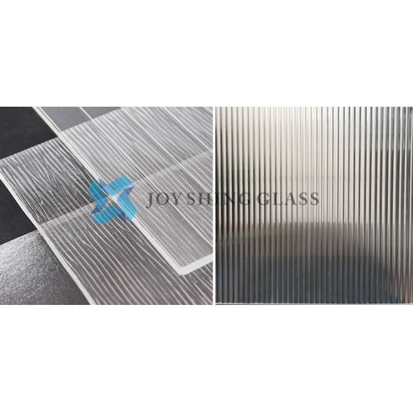 стекло 6mm 8mm ясное сделанное по образцу, закалило Reeded рифленное стекло