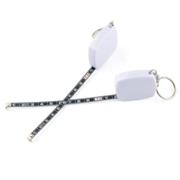 ferramenta essencial acessível de medição da fita do corpo de 2m Mini Keyring Black Steel Gift relativa à promoção