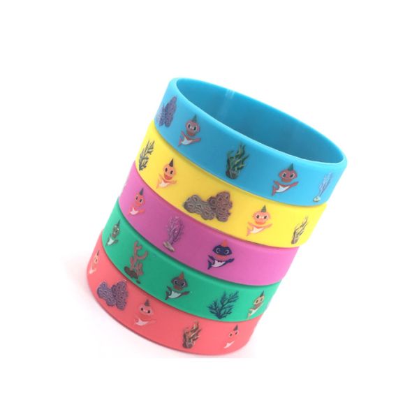 Custom shark sport Silicone Bracelet Rubber Wrist Strap constellation bracelet