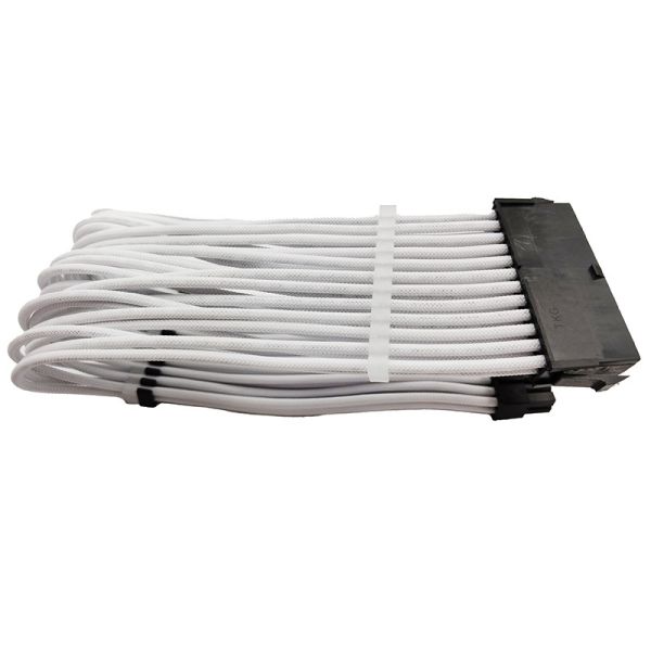 24 Pin Power Supply Sleeved Cables Kit Male To Female ATX 18WAG