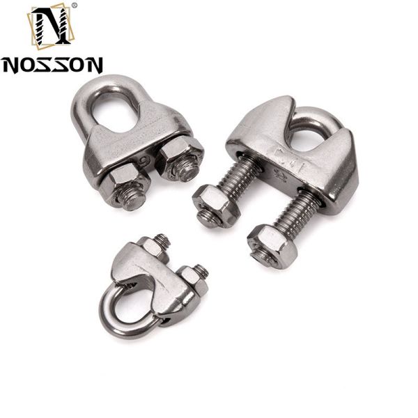 ZINC Finish 7.9mm Cast Stainless Steel U-Bolt Simplex Wire Rope Cable Clip for Industrial and Food Beverage Industry