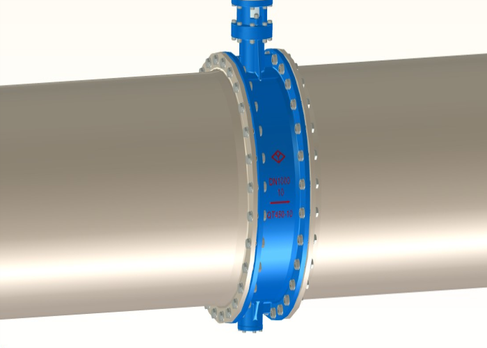 Dn300 Size Butterfly Valve Flange Type Stainless Steel Body Material