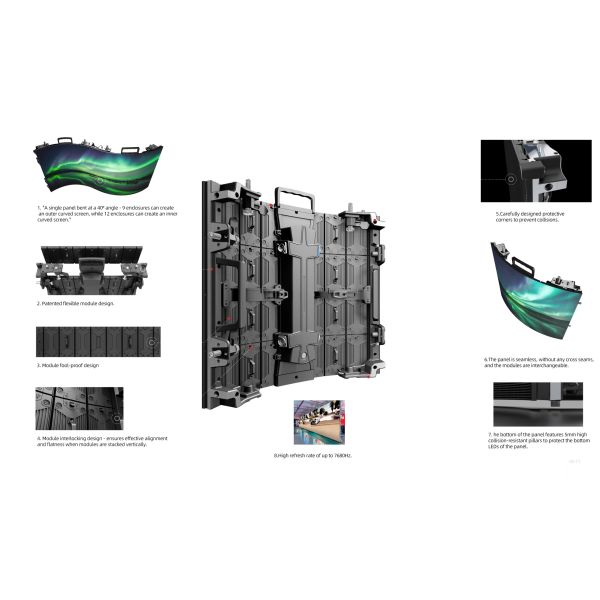 1/16S Indoor Flexible Rental Led Display Screen For Shopping Center