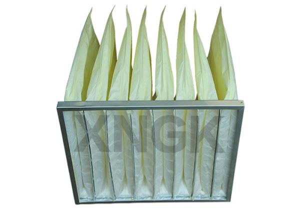 Synthetic Media Pocket Air Filter  V Shape Galvanized Steel Frame