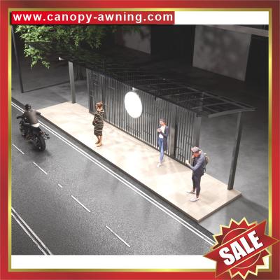 High quality outdoor bus stop shelter canopy cover awning with aluminum framework and polycarbonate sheet