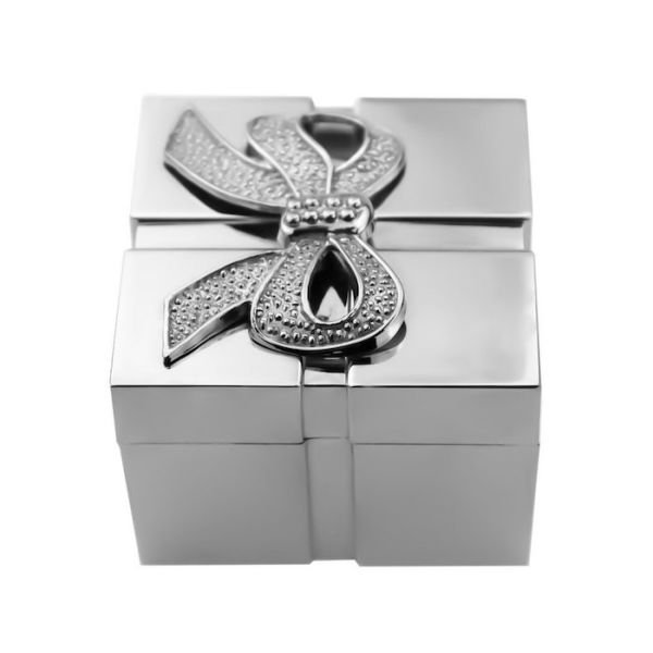Серебряное PVD покрывая квадратную шкатулку для драгоценностей 52*52*43mm сплава цинка