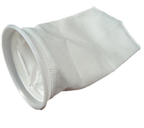 White Round Polyester Filter Bag 120 - 300mm Diameter With High Filtration Accuracy