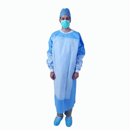 Hospital Long Sleeves Fluid Resistant Non Woven Surgical Gown
