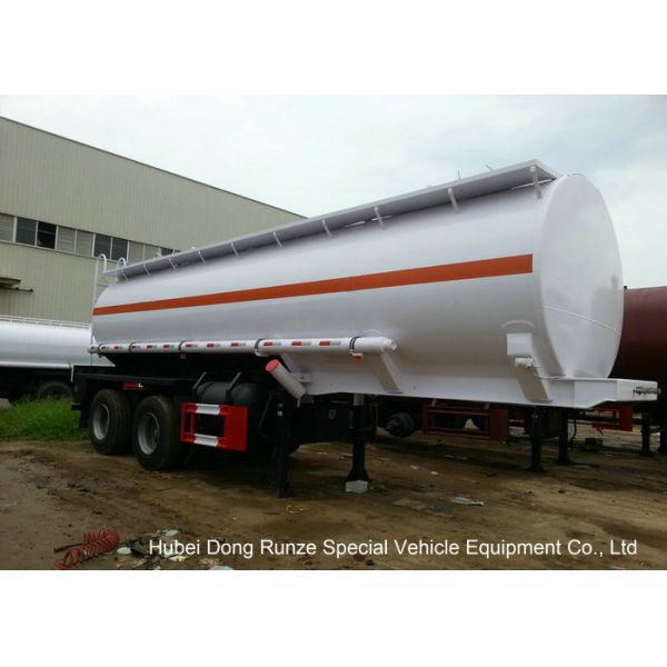 Dual Axle 32 Ton Tank Semi Trailer Single Point Suspension For Hydrofluoric Acid / HCL