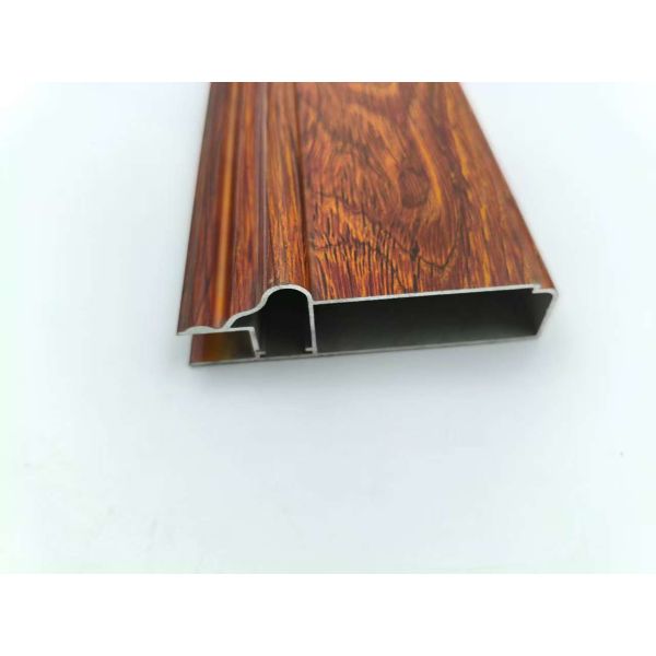 Aluminum hollow profiles in the 6000 series, available with wood-grained
