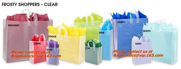 Soft loop handle 100% biodegradable plastic bags plastic bag biodegradable, COMPOSTABLE