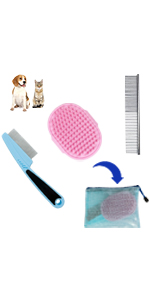Dog Brush Grooming Kit 5 In 1 Shedding - Dog Grooming Dog Brush for Shedding Haired Dogs, Deshedder Brush for Dogs