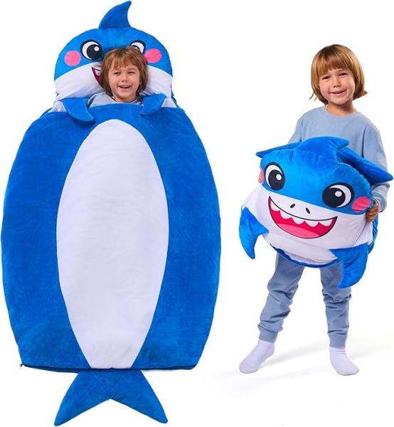 60x39 Inch Shark Toddler Nap Mat with Pillow & Blanket