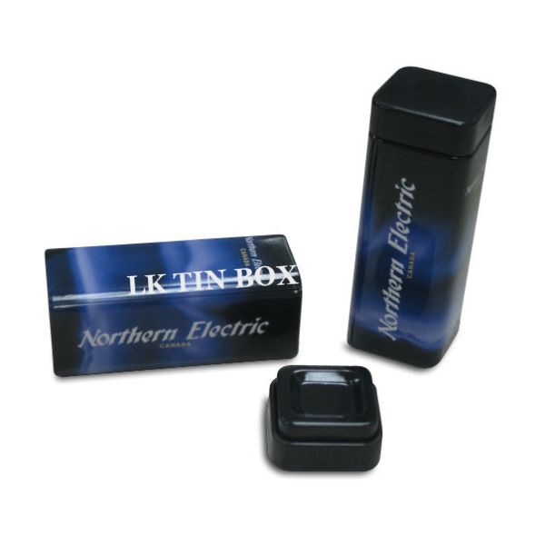 Da caixa pequena da lata da pastilha elástica caixa quadrada de empacotamento do tubo do metal 30 x 30 x 82 milímetros