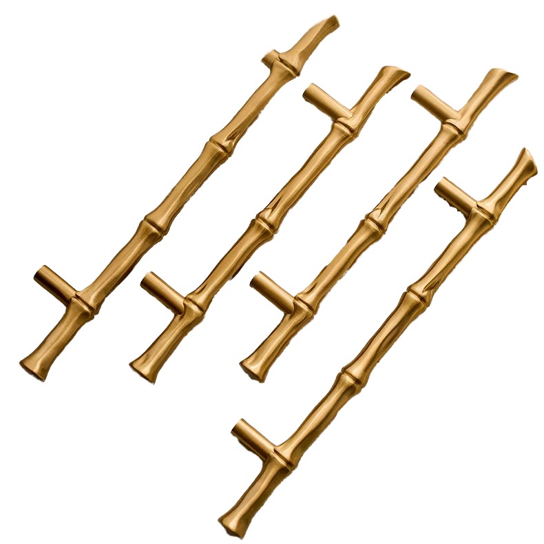 Modern Solid Alloy T-Bar Drawer Pull Handle Golden Luxury Furniture Handles for