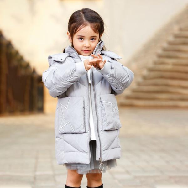 New Fashion Design High Quality Warm Clothing White Duck Down Kids Girls Winter Down Jackets