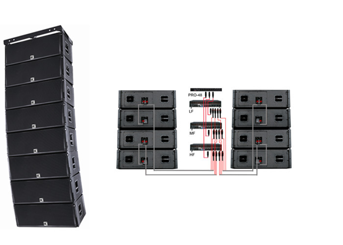 3 Way Active Speakers Sound System Playground Equipment Single 12 Inch For Big Events