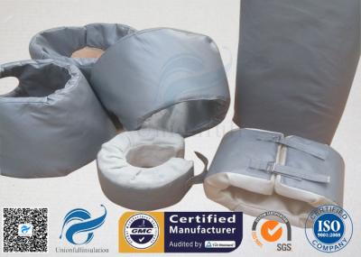 As tampas removíveis da isolação térmica da fibra de vidro cinzenta de alta temperatura do silicone, flangeiam as tampas térmicas